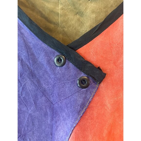 Colorblock Sleeveless Blouse With Button Detail Womens M unknown brand 100% silk - Picture 5 of 10